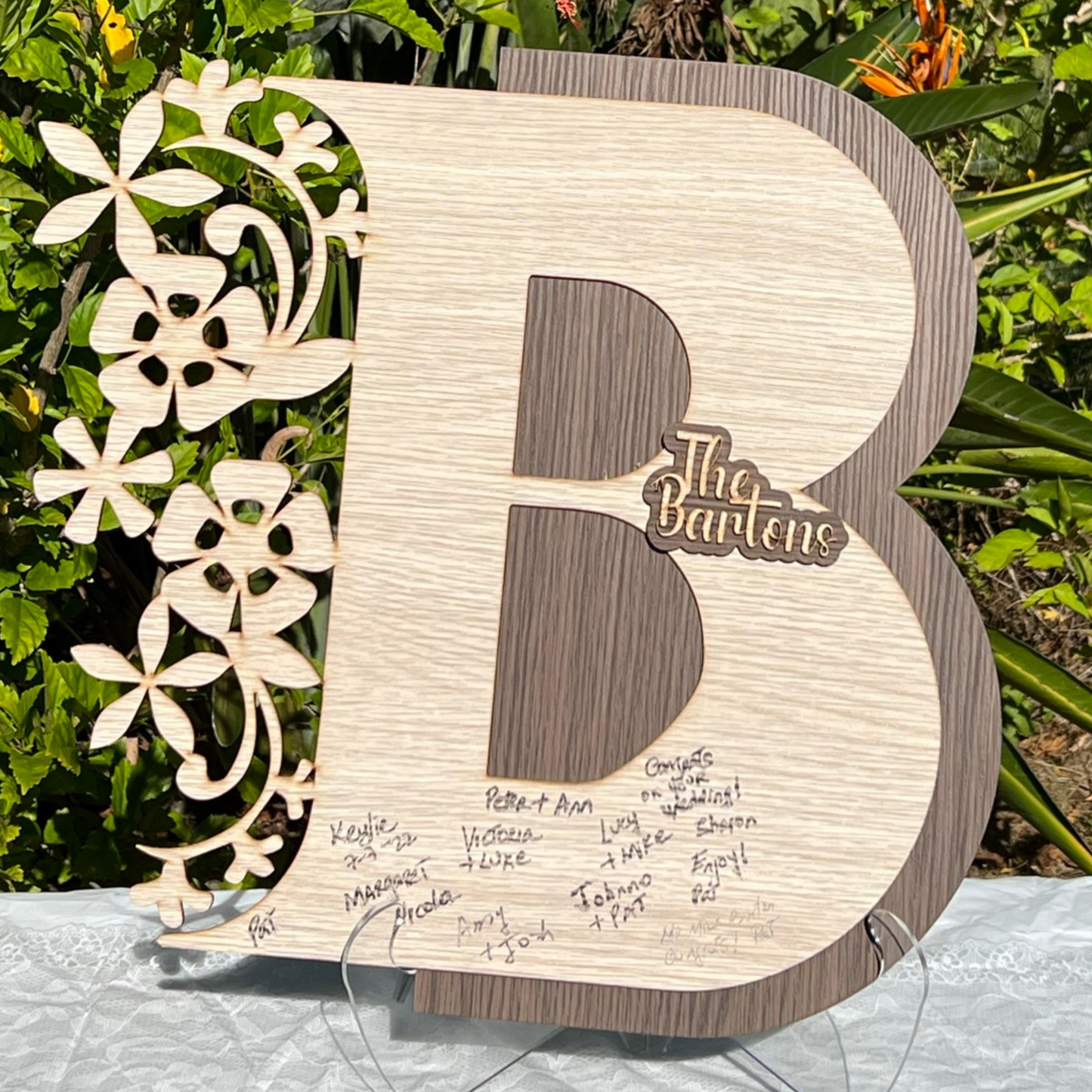 Wedding Guest Book Letter Monogram