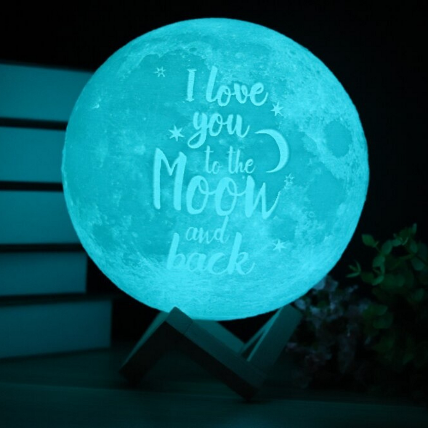 3D Personalised Printed Moon Lamp