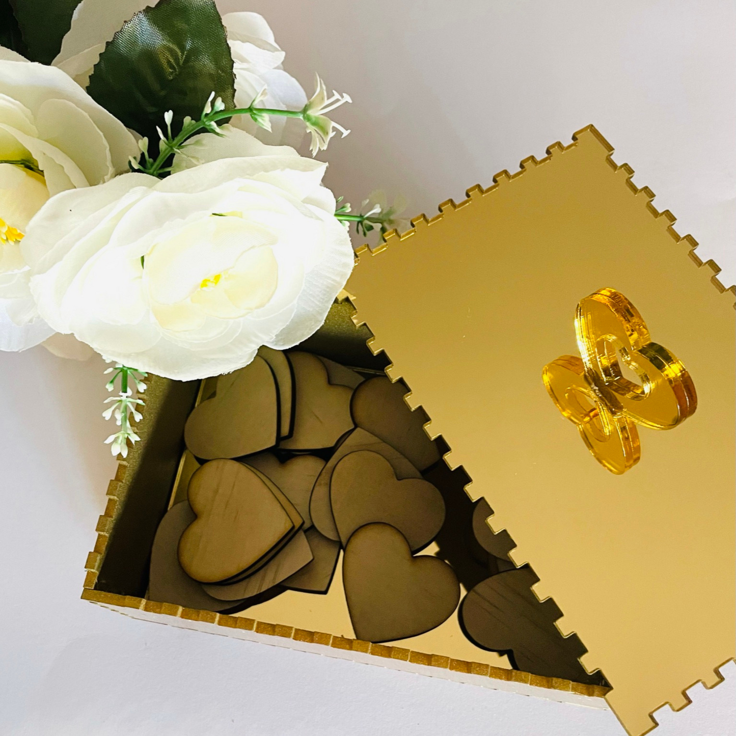 Wedding Guest Book Heart Shape - Drop-in Design