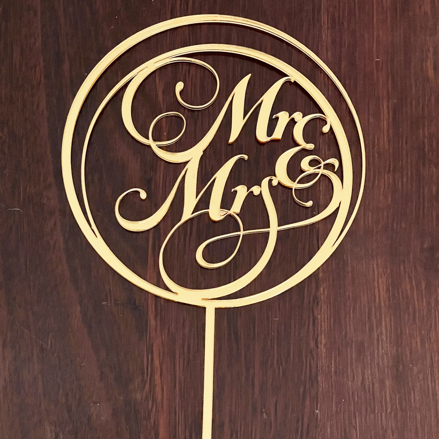 Mr and Mrs Swirl Ring Cake Topper