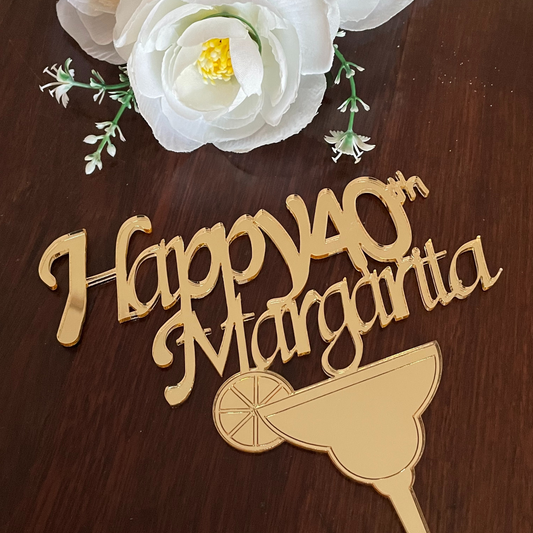 Happy Birthday Margarita Cup With Personalised Name And Age
