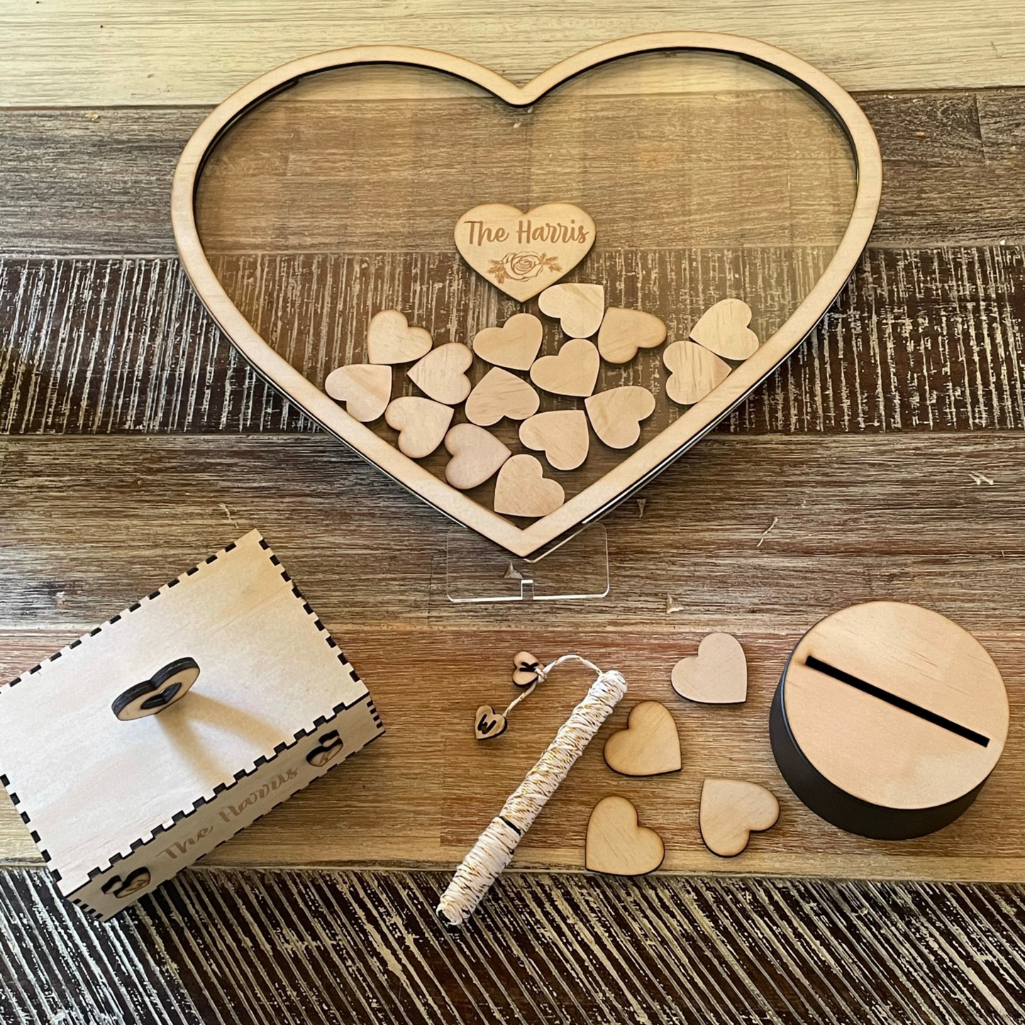 Wedding Guest Book Heart Shape - Drop-in Design