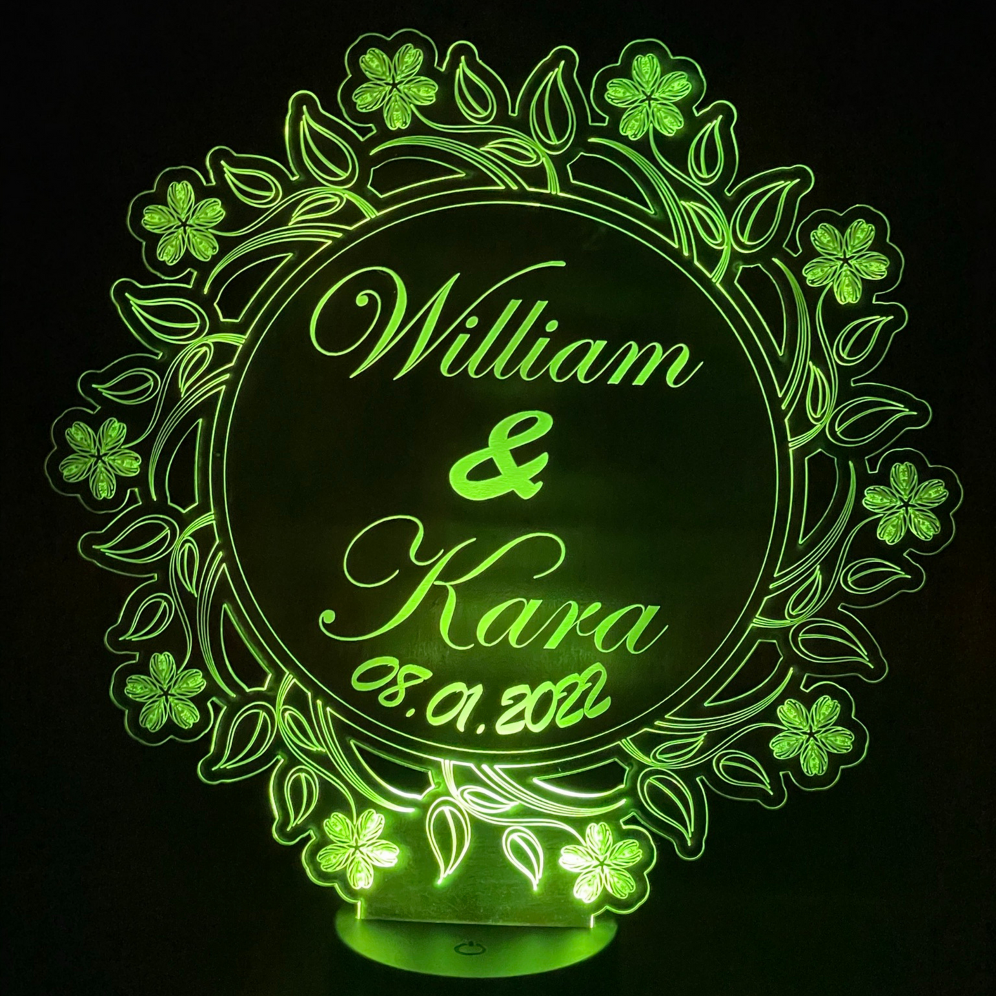 Unique Floral Multicolour Love LED Lamp