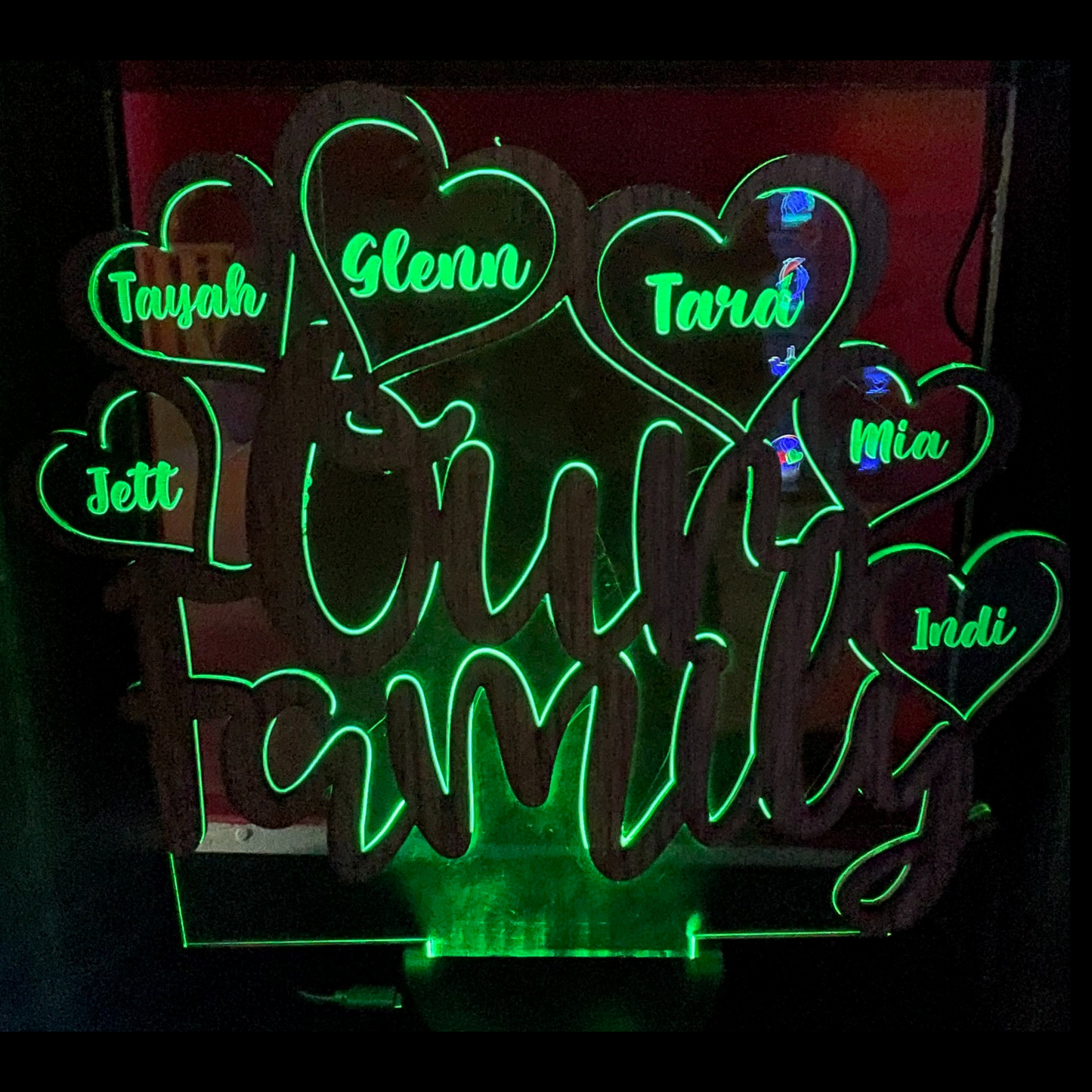 Personalised Family Tree LED Lamp - Personalized Gift Idea
