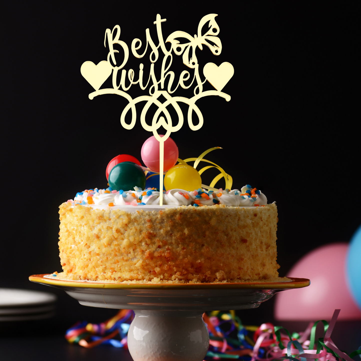 Best Wishes Cake Topper