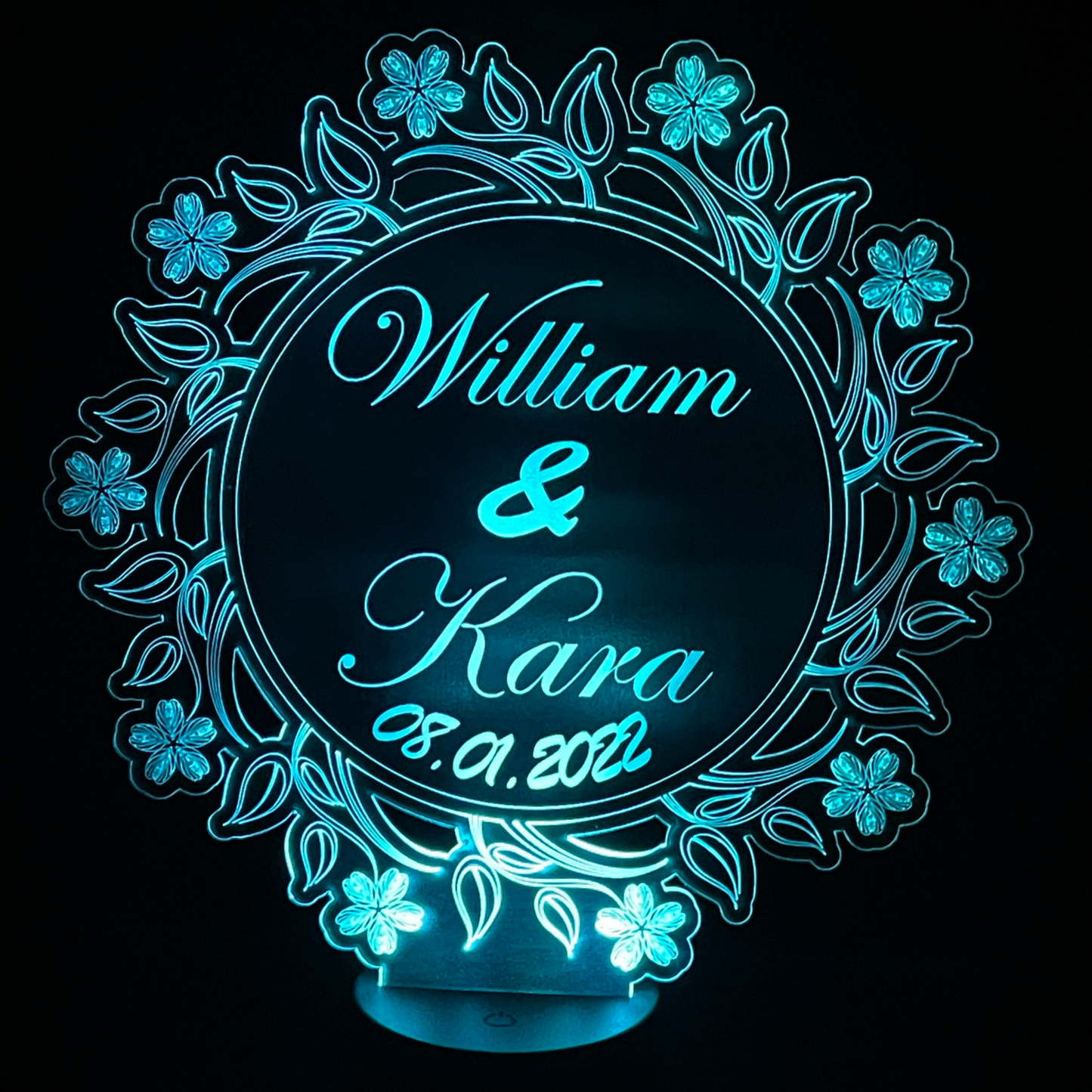Unique Floral Multicolour Love LED Lamp