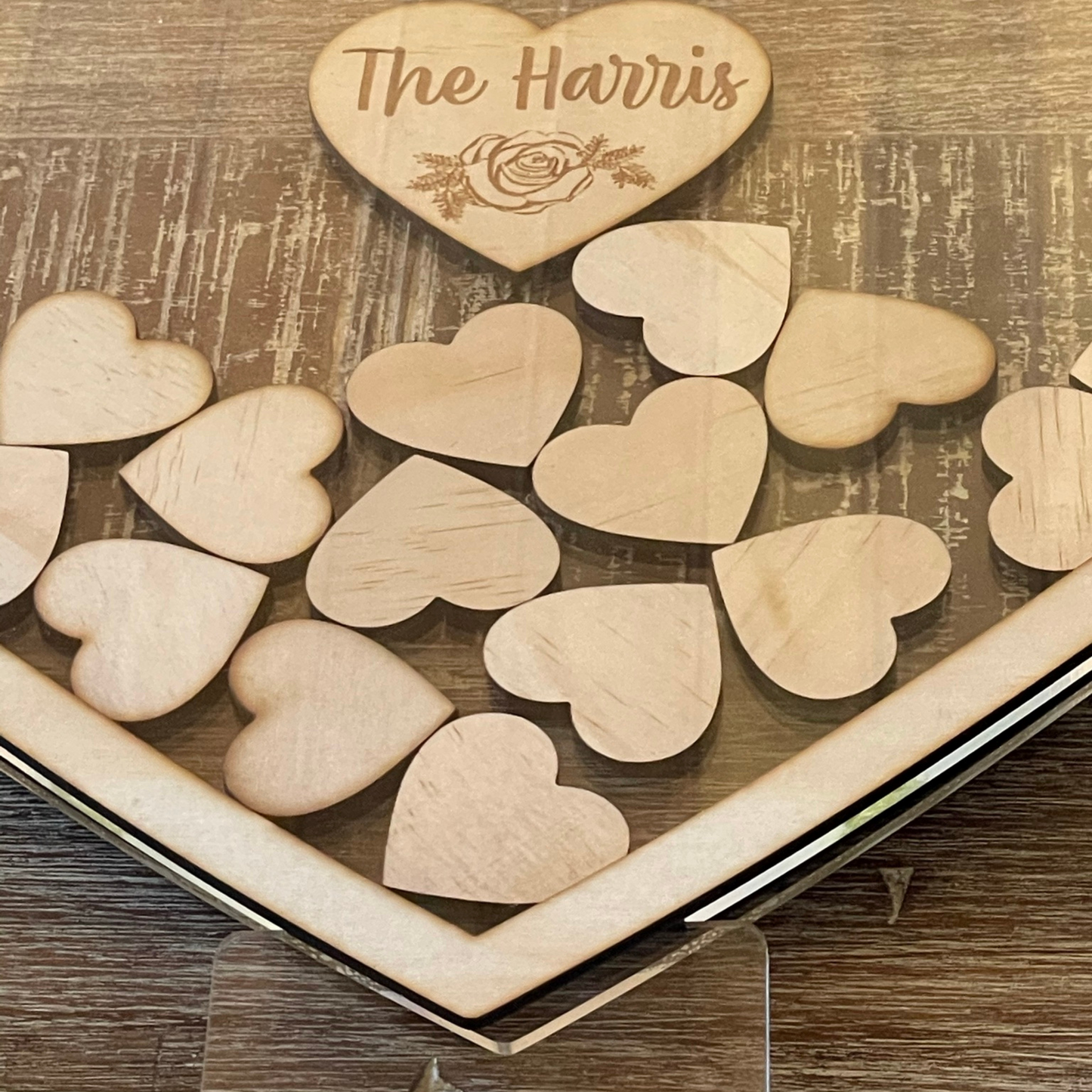 Wedding Guest Book Heart Shape - Drop-in Design