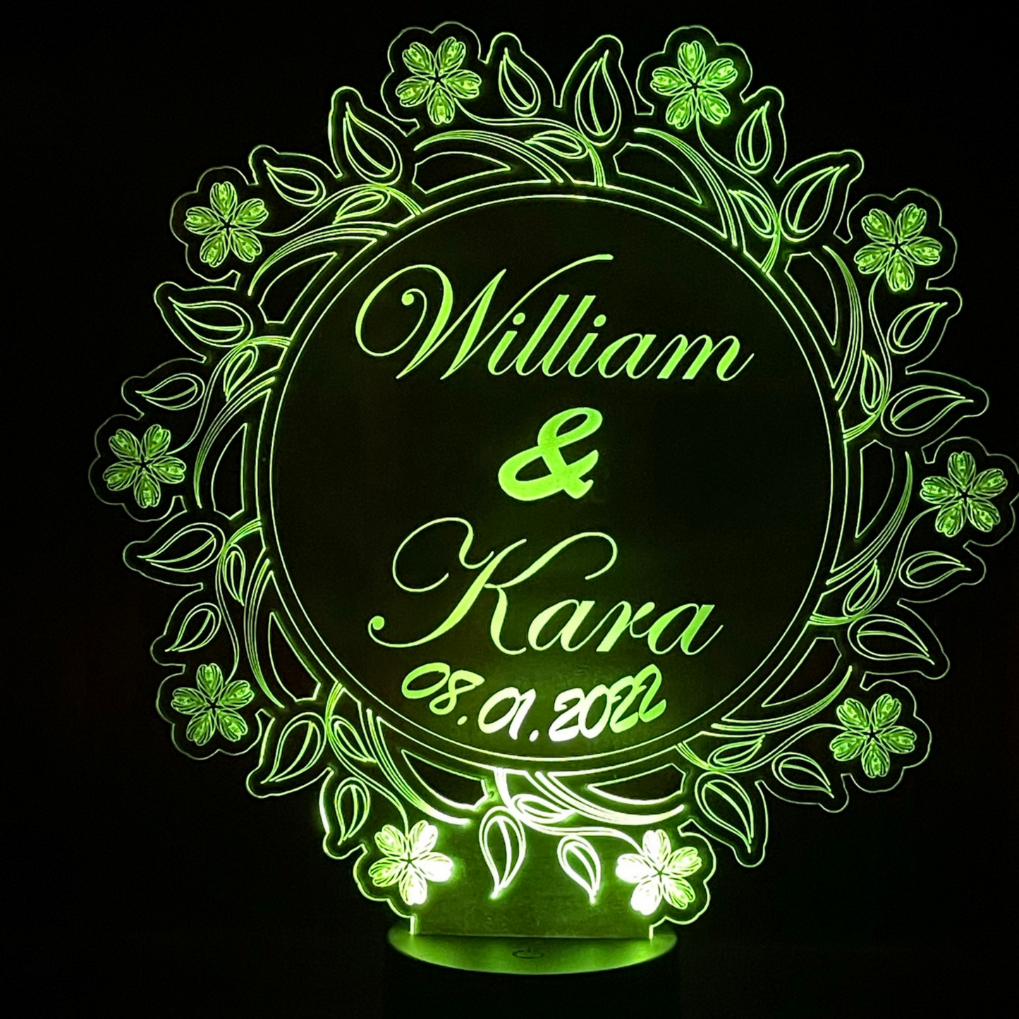 Unique Floral Multicolour Love LED Lamp
