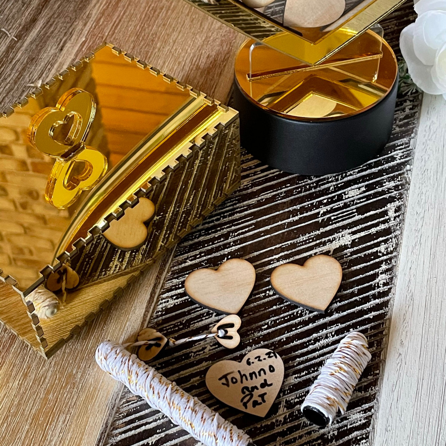 Wedding Guest Book Heart Shape - Drop-in Design
