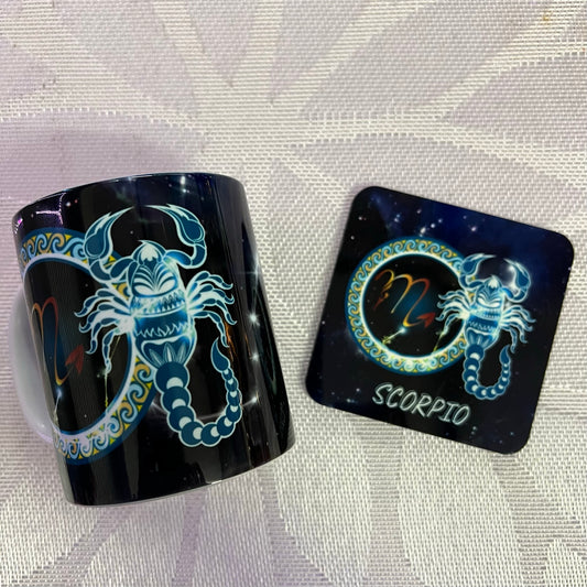 Mug and Coaster Set Zodiac Signs