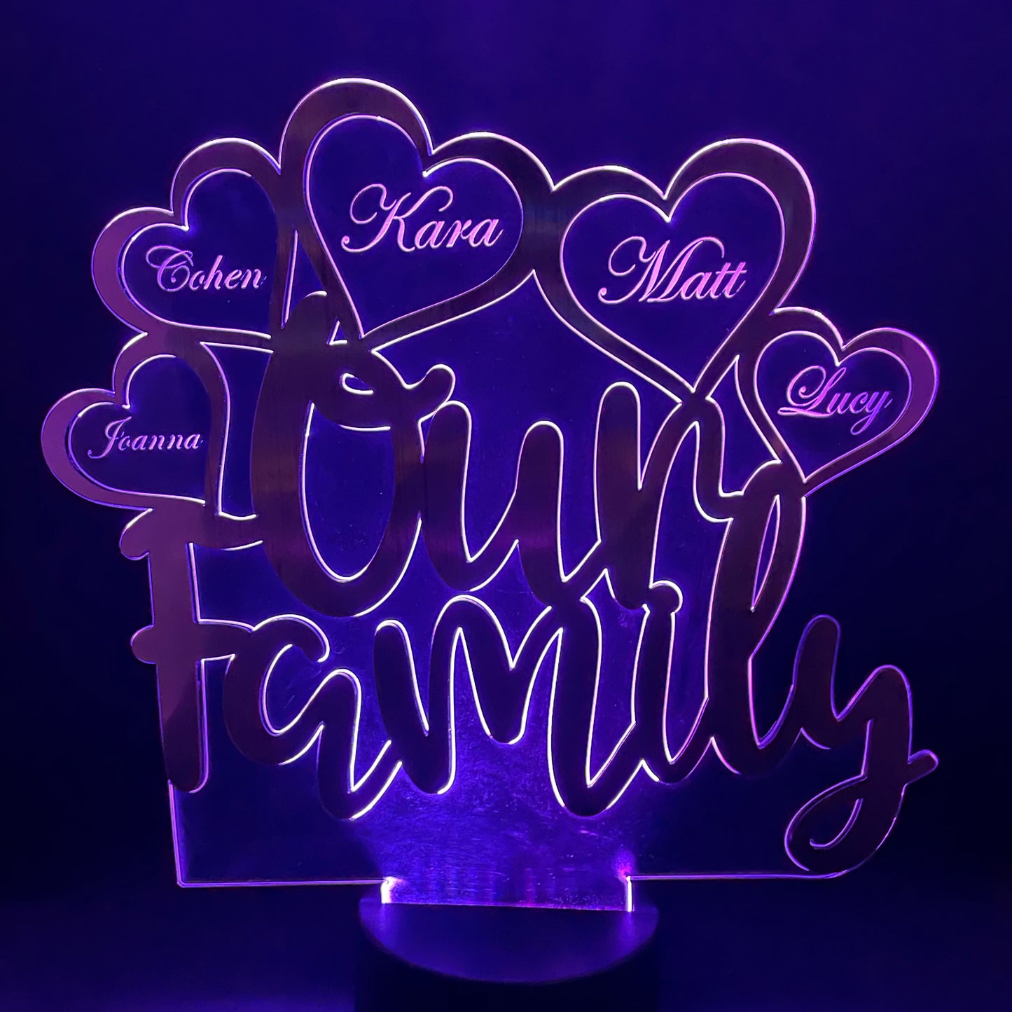Personalised Family Tree LED Lamp - Personalized Gift Idea