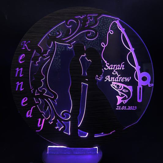 Unique Gift Moon Couple LED Lamp