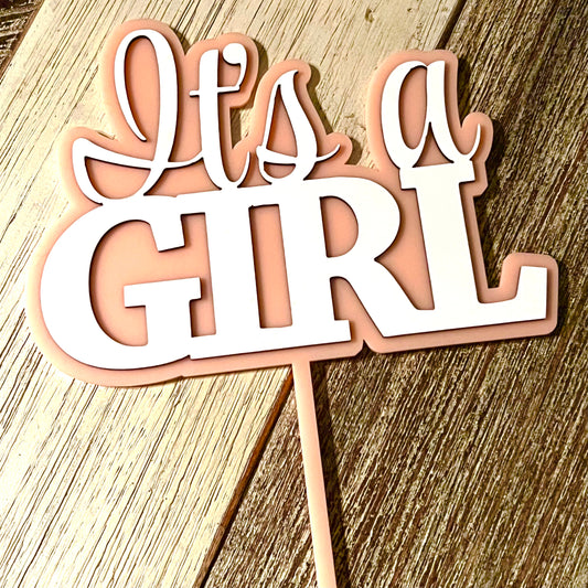 It’s A Girl Cake Topper