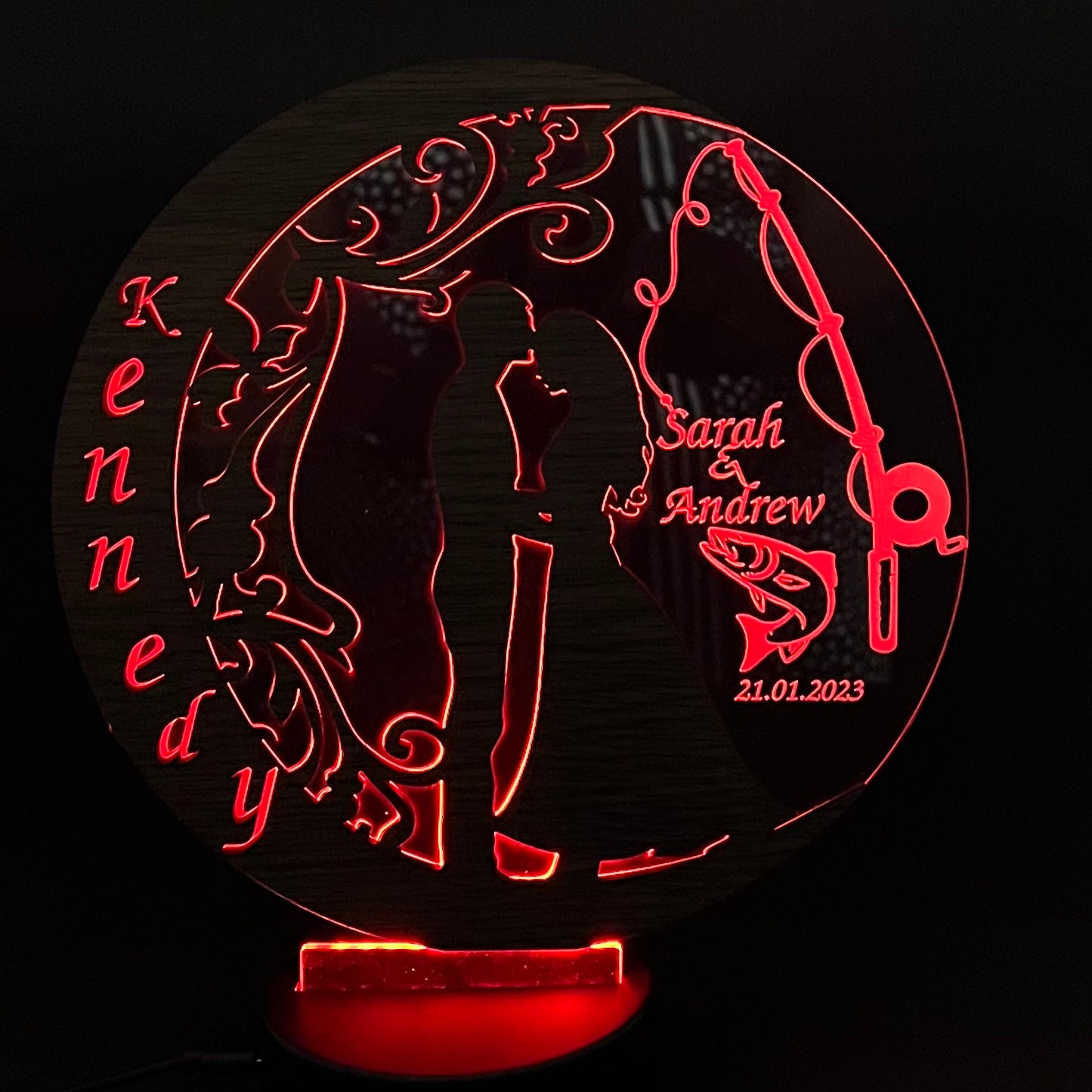 Unique Gift Moon Couple LED Lamp