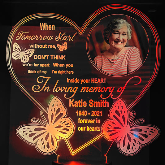 Always In Our Hearts Memorial LED Lamp