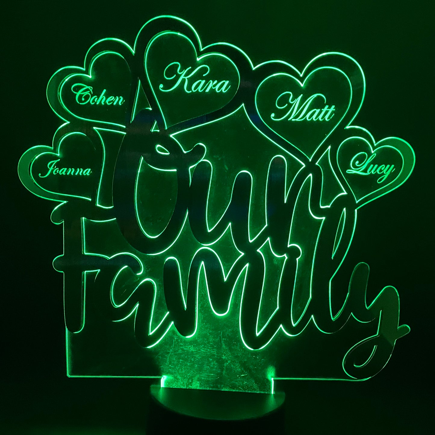 Personalised Family Tree LED Lamp - Personalized Gift Idea