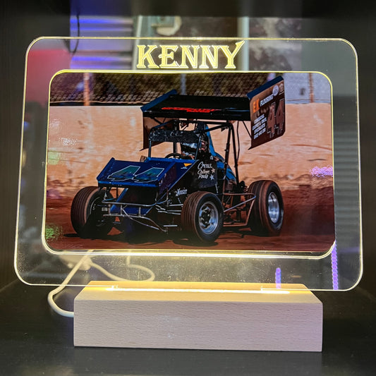 Personalised LED Lamp with Portrait on Acrylic
