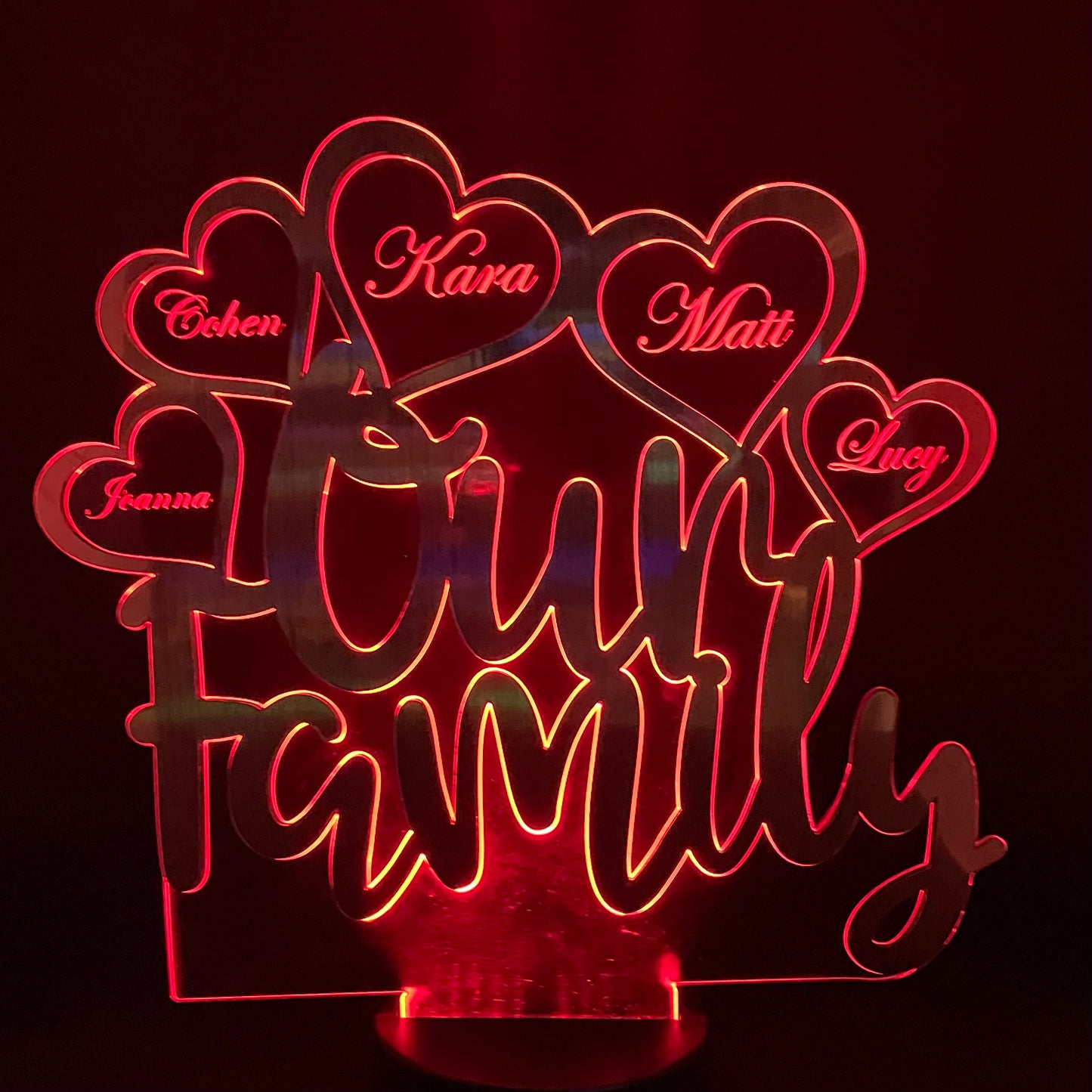 Personalised Family Tree LED Lamp - Personalized Gift Idea