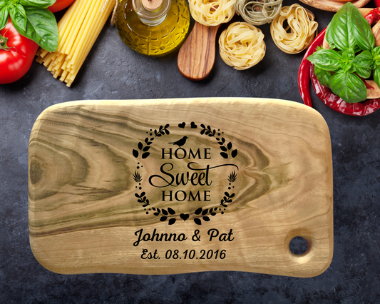 Engraved Aromatic Wooden Board- Home Sweet Home Birds