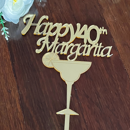 Happy Birthday Margarita Cup With Personalised Name And Age