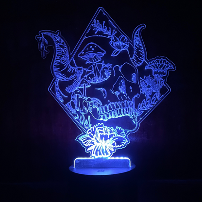 Diamond Skull LED Lamp - Premium Lighted Acrylic