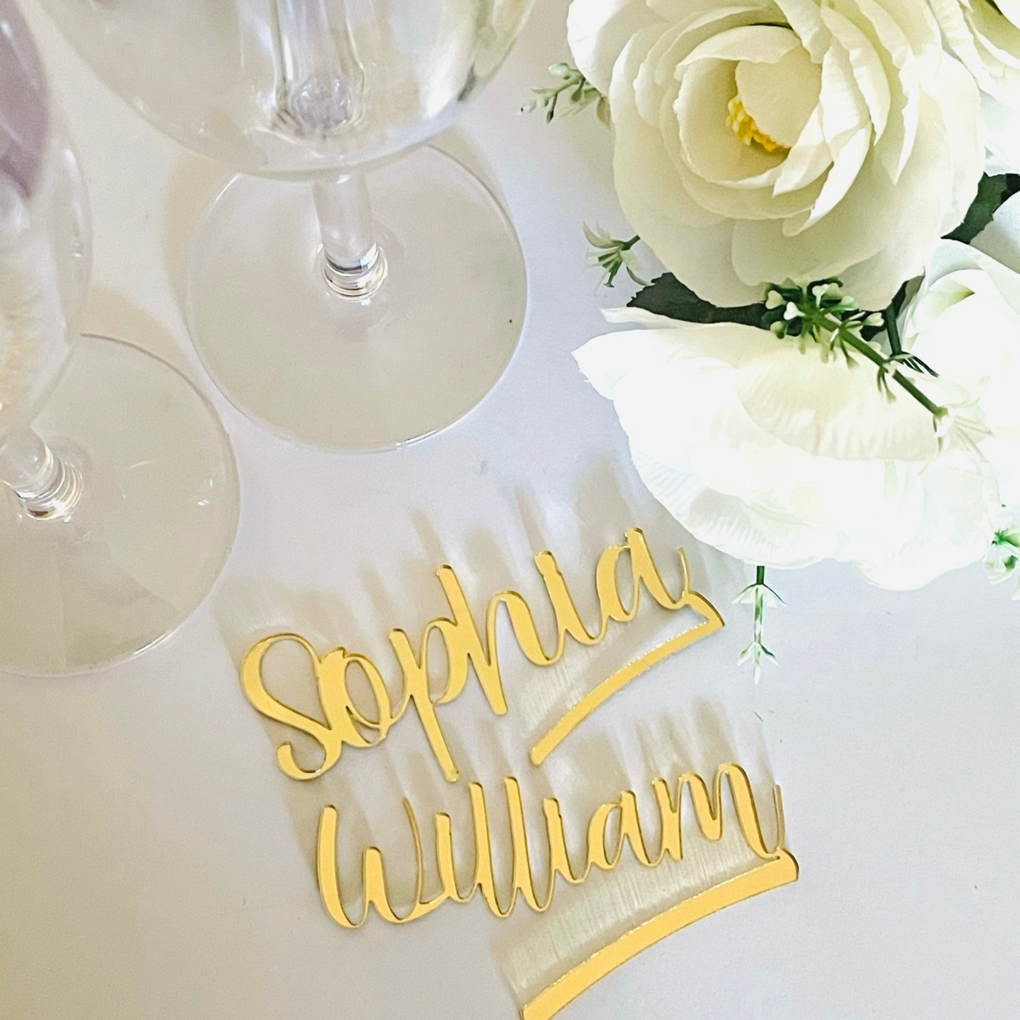 Wedding Day Decoration Name Hangers for Glasses