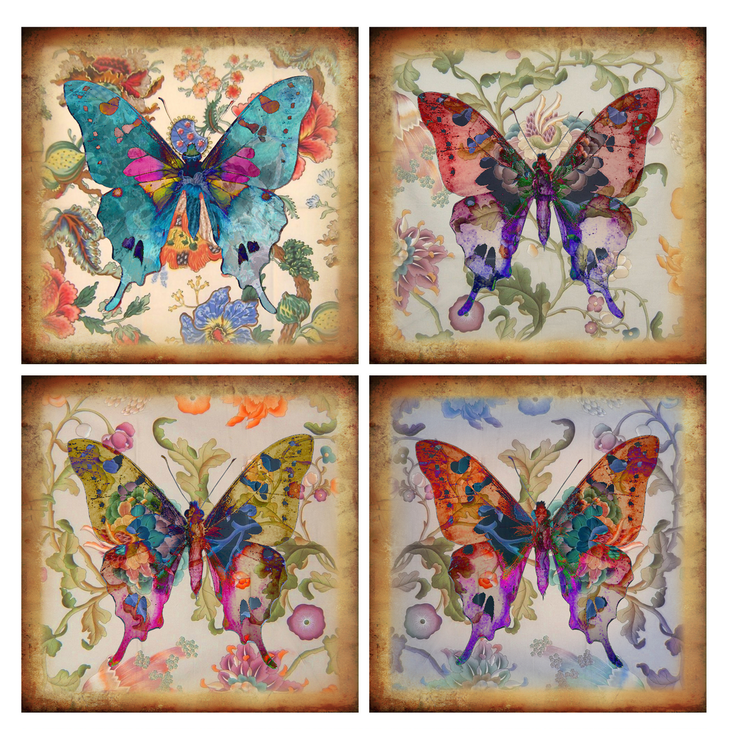 Unique Vintage Butterflies Coasters