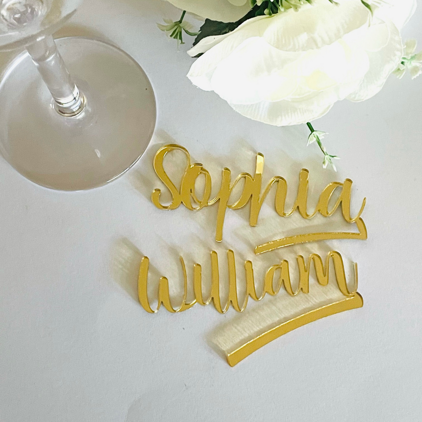 Wedding Day Decoration Name Hangers for Glasses