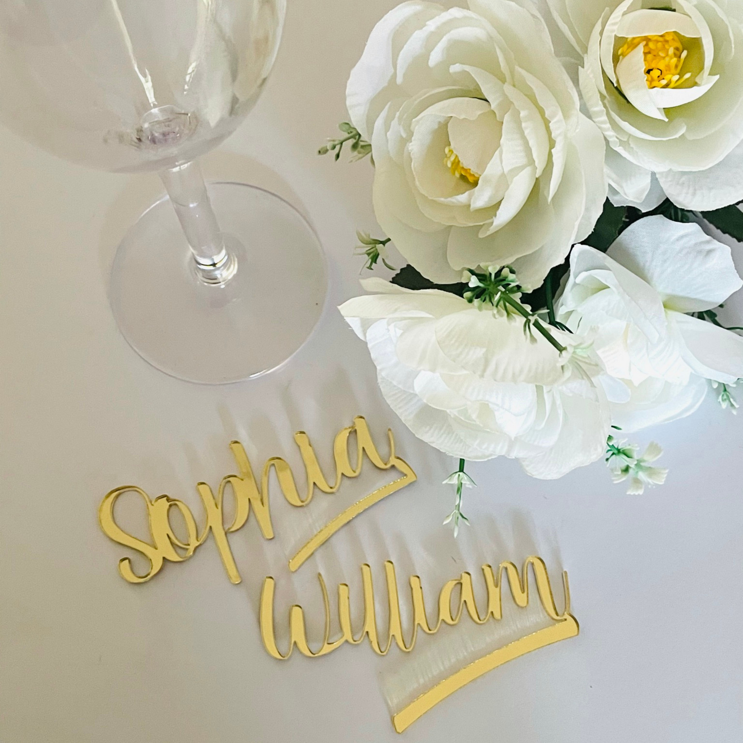 Wedding Day Decoration Name Hangers for Glasses