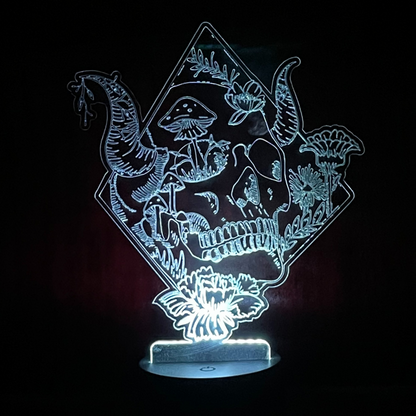 Diamond Skull LED Lamp - Premium Lighted Acrylic