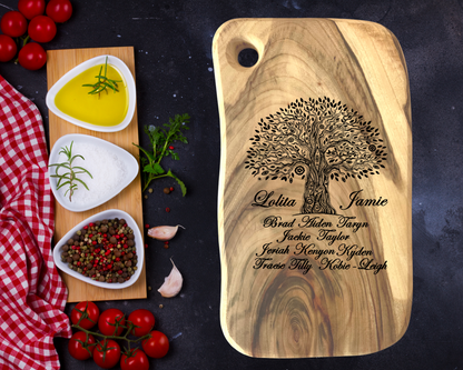 Engraved Wooden Board Aromatic - Our Family Tree