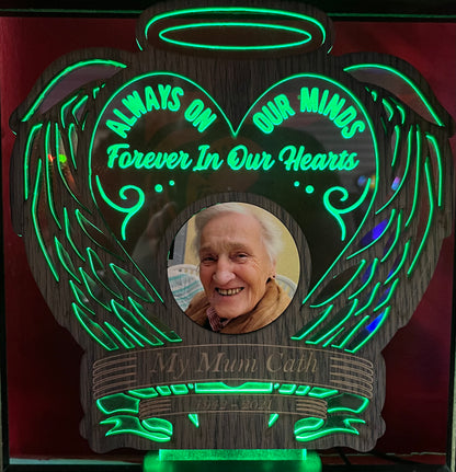 Always In Our Minds  Memorial LED Lamp