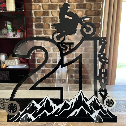 Happy 21st Birthday Guest Book Motocross Theme