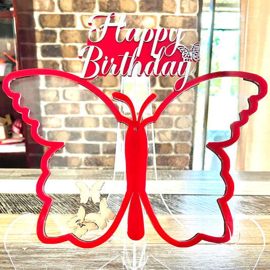 Happy Birthday Guest Book Butterfly