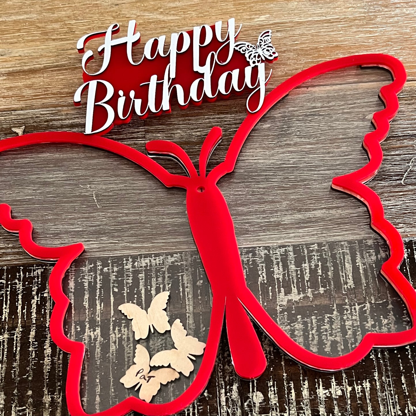 Happy Birthday Guest Book Butterfly