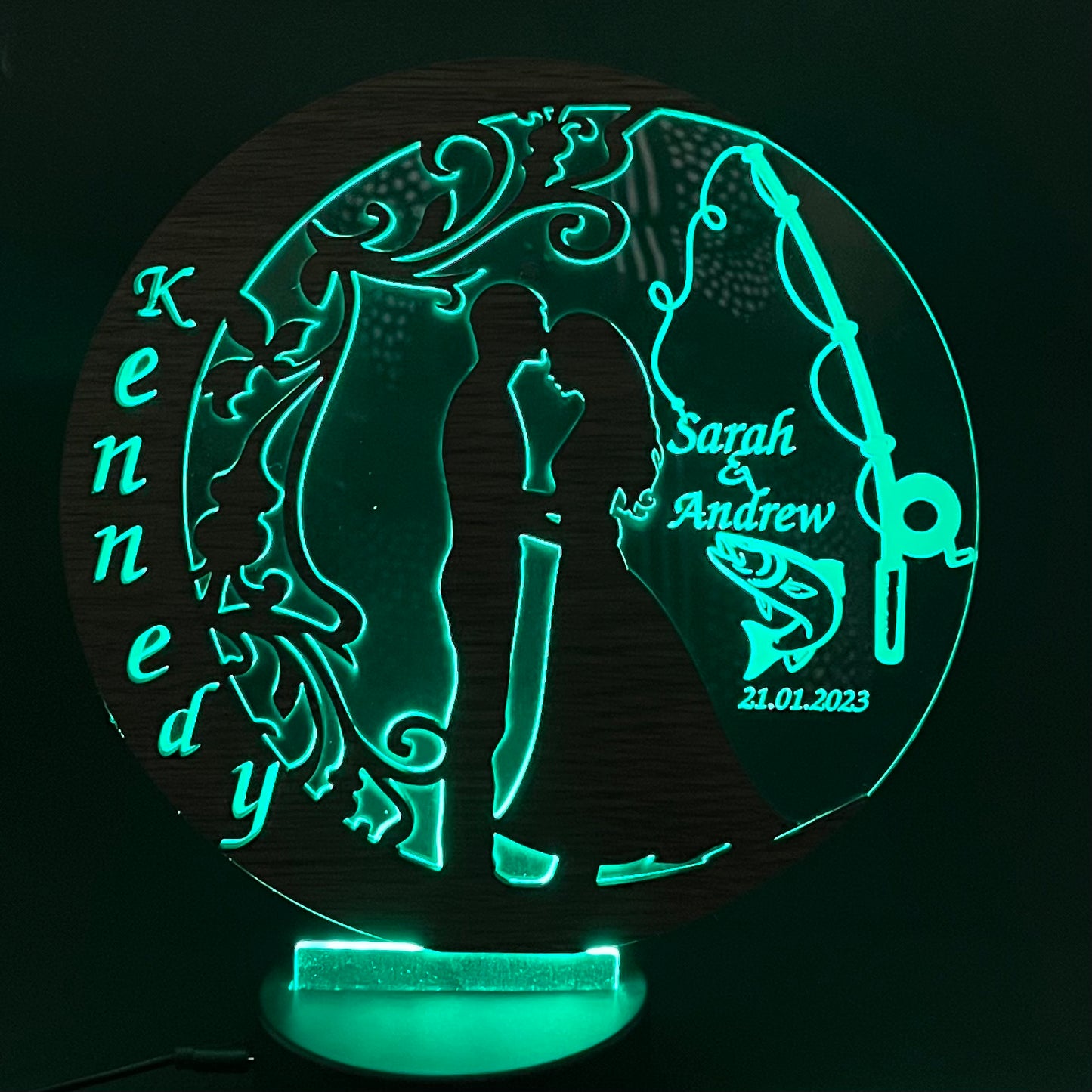 Unique Gift Moon Couple LED Lamp