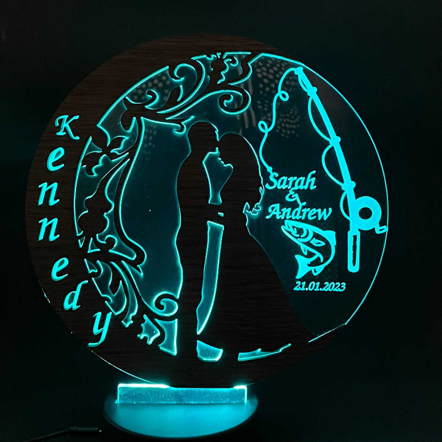 Unique Gift Moon Couple LED Lamp