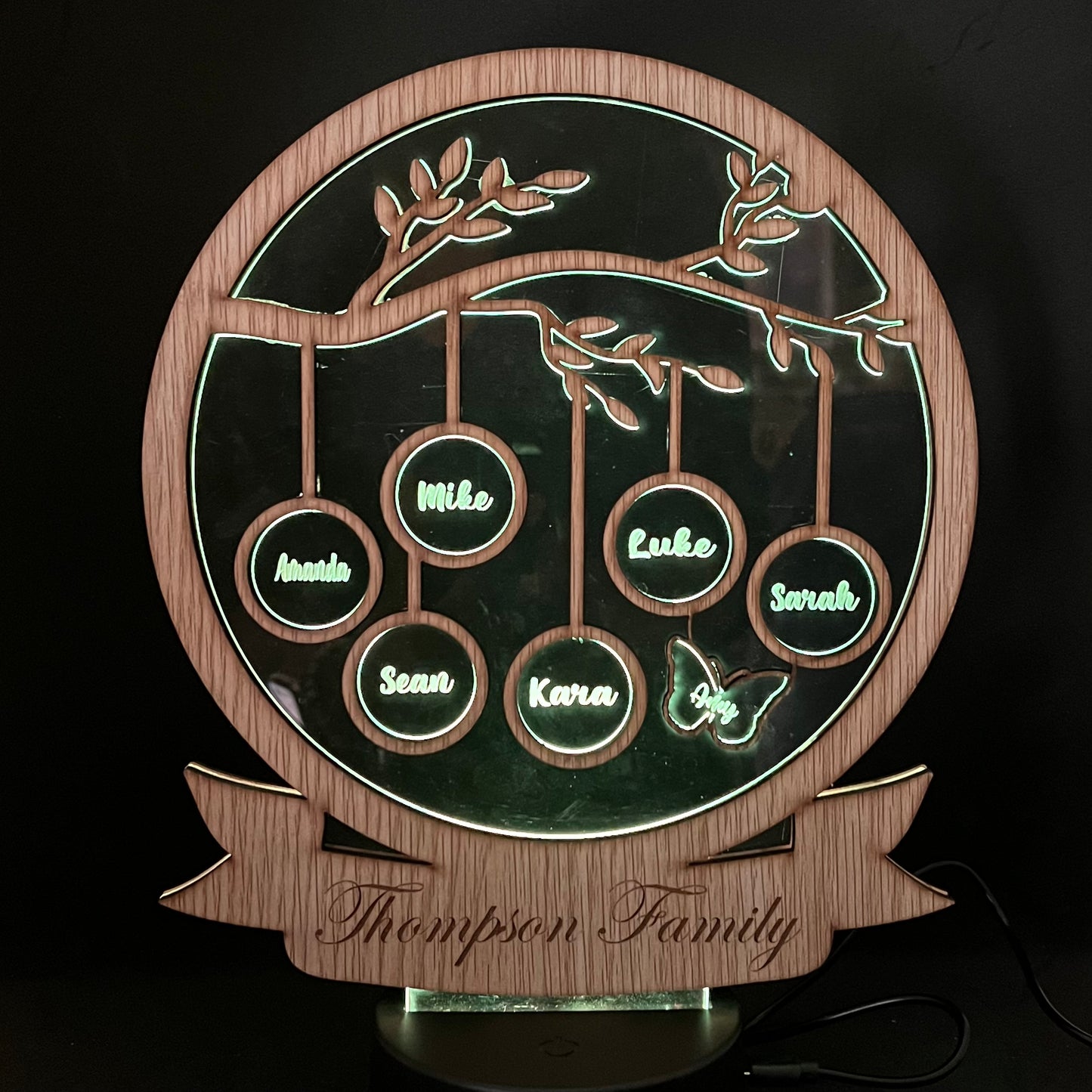 Customized Family Tree LED Lamp Gift - Personalized Gift Idea